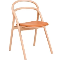 Hem Udon chair, natural beech - cognac leather