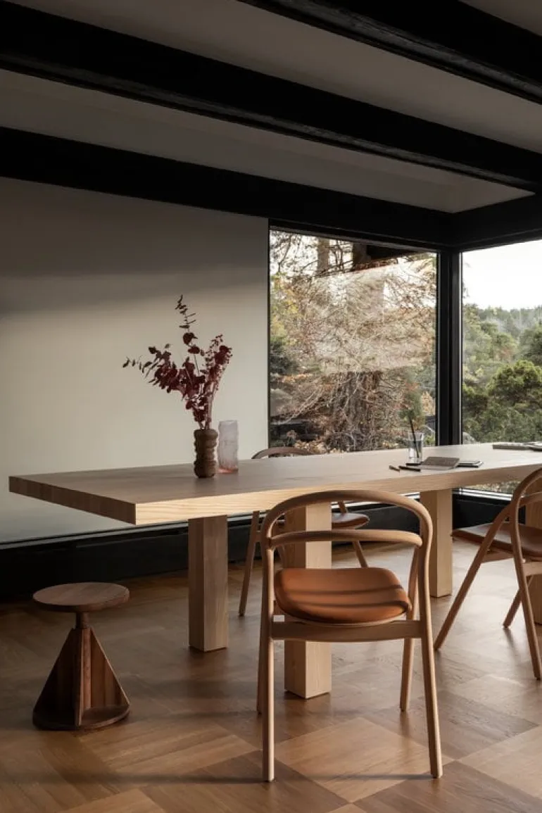 Hem Udon chair, natural beech - cognac leather