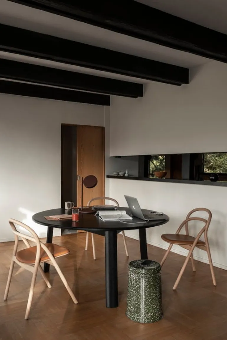 Hem Udon chair, natural beech - cognac leather