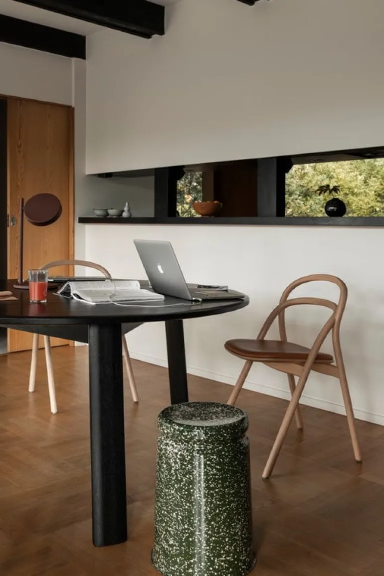 Hem Udon chair, natural beech - cognac leather