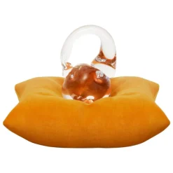 Hem Velvet cushion, 50 x 50 cm, ochre