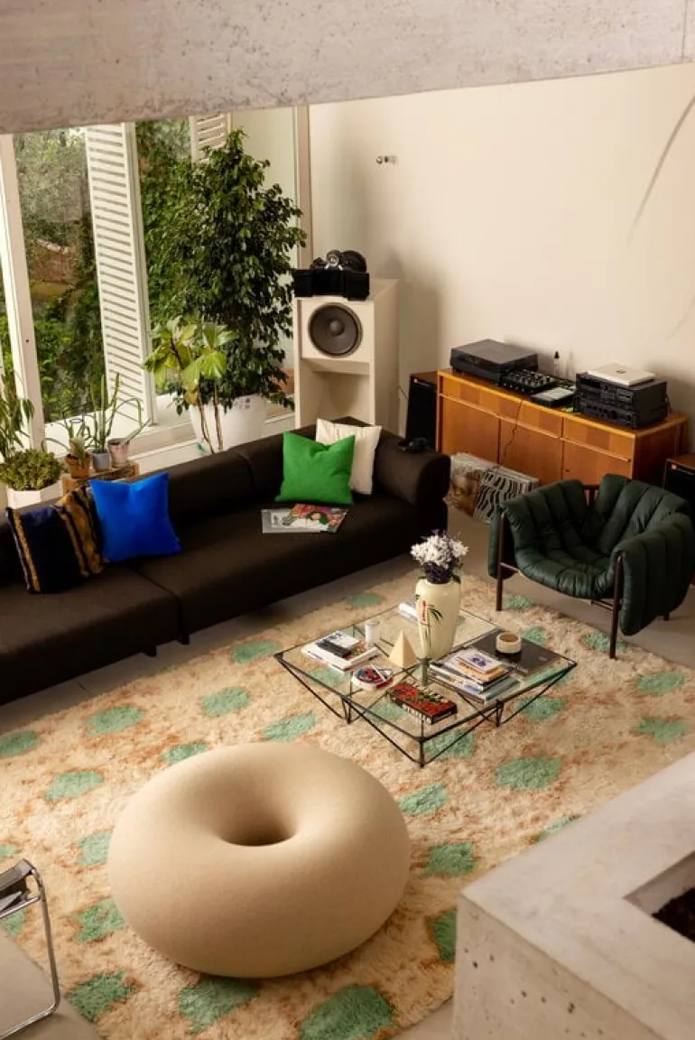 Hem Velvet cushion, 50 x 50 cm, blue