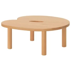 Hem Worm coffee table, round, beech - beech