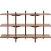 Hem Zig Zag low shelf, walnut