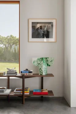 Hem Zig Zag media shelf, walnut