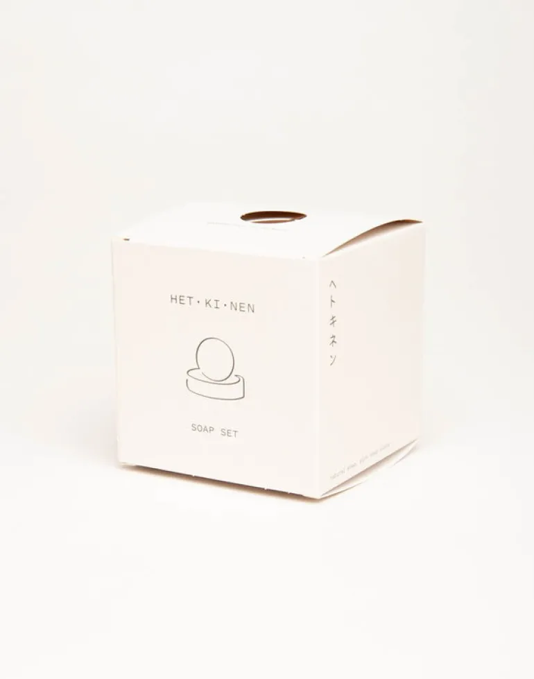 Hetkinen Salt soap set, round, crowberry - spruce