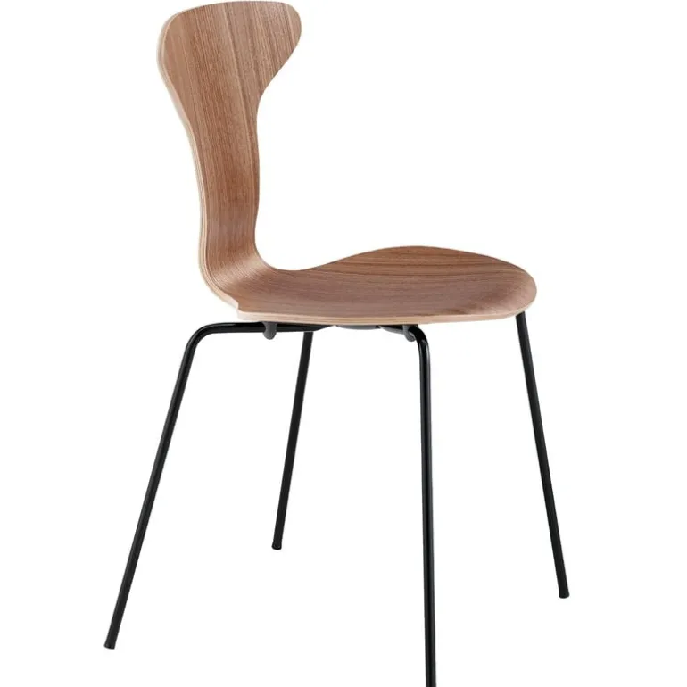 HOWE Munkegaard side chair, walnut veneer - black