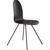 HOWE Tongue chair, black veneer - black