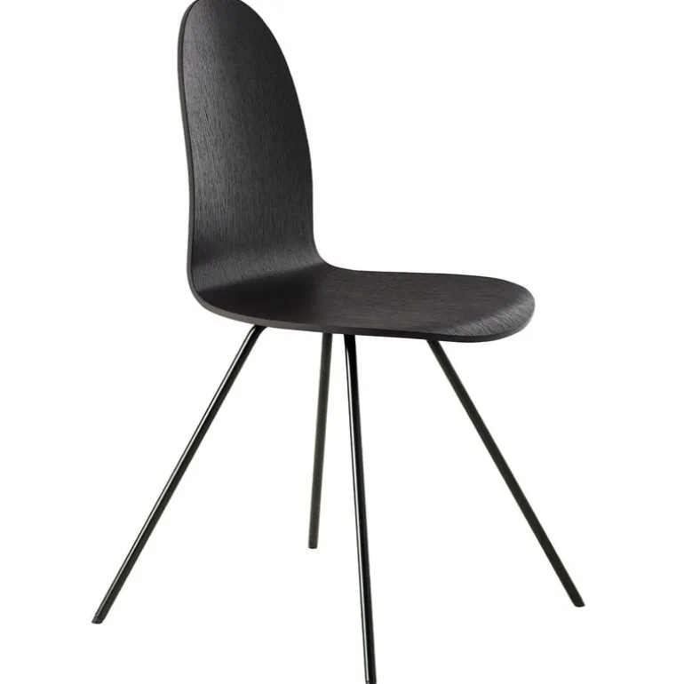 HOWE Tongue chair, black veneer - black