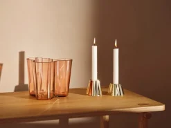 Iittala Aalto candleholder, 65 mm, brass