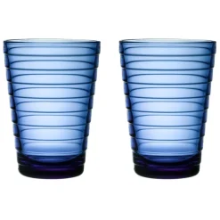 Iittala Aino Aalto tumbler, 33 cl, 2 pcs, ultramarine blue