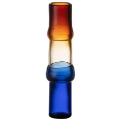 Iittala Bamboo vase,  90 x 450 mm, desert - clear - ultramarine blue