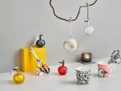 Iittala Glass apple, 3 pcs, red