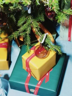 Iittala Glass ball set, 80 mm, 5 pcs, red