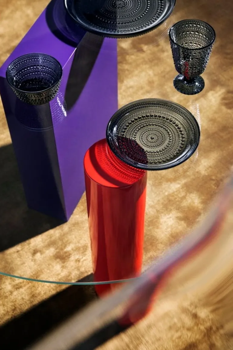 Iittala Kastehelmi plate 248 mm, dark grey