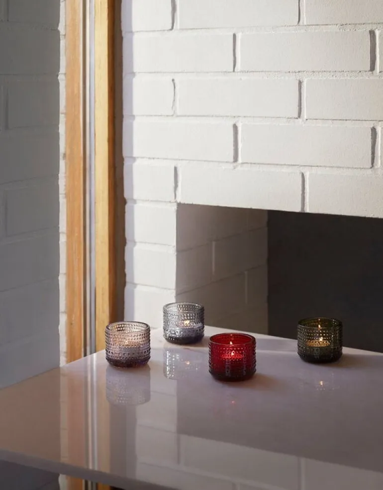 Iittala Kastehelmi tealight candleholder 64 mm, linen