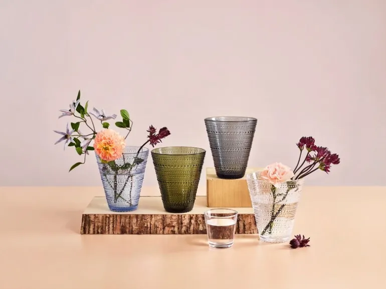 Iittala Kastehelmi vase 154 mm, grey