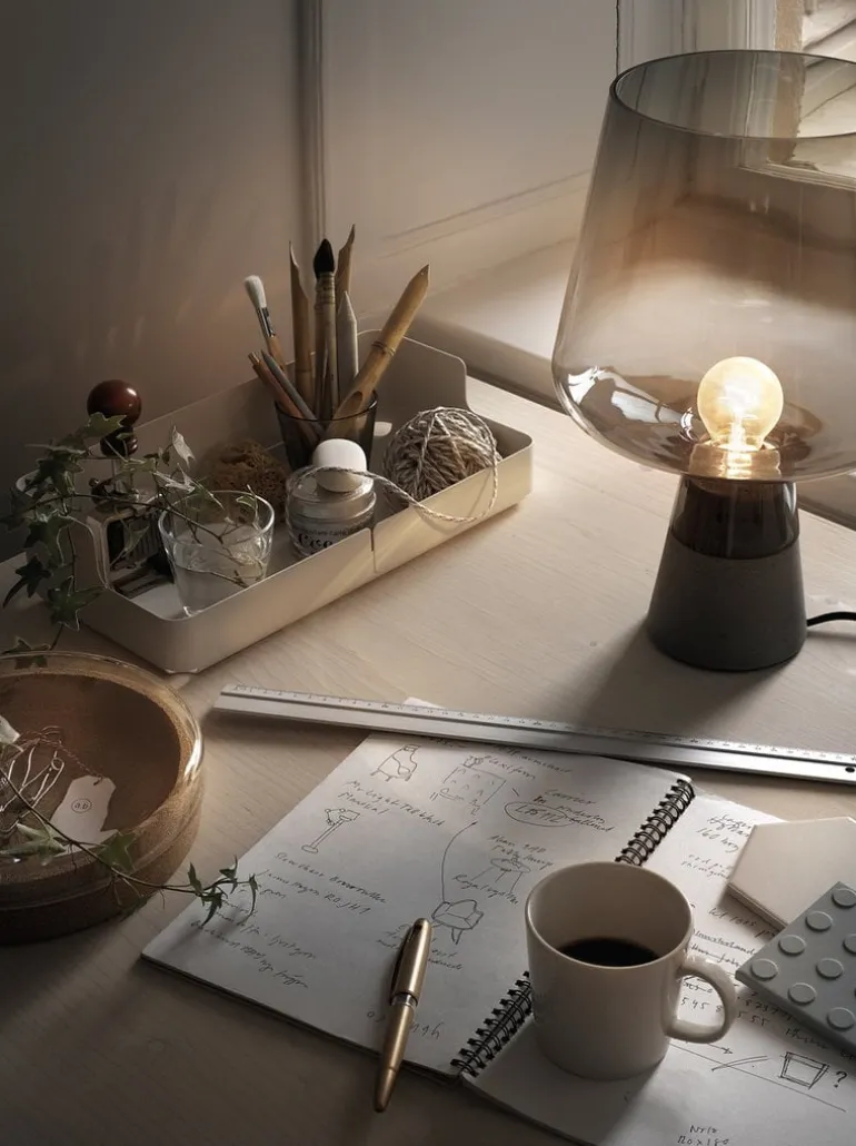 Iittala Leimu table lamp 38 cm, grey