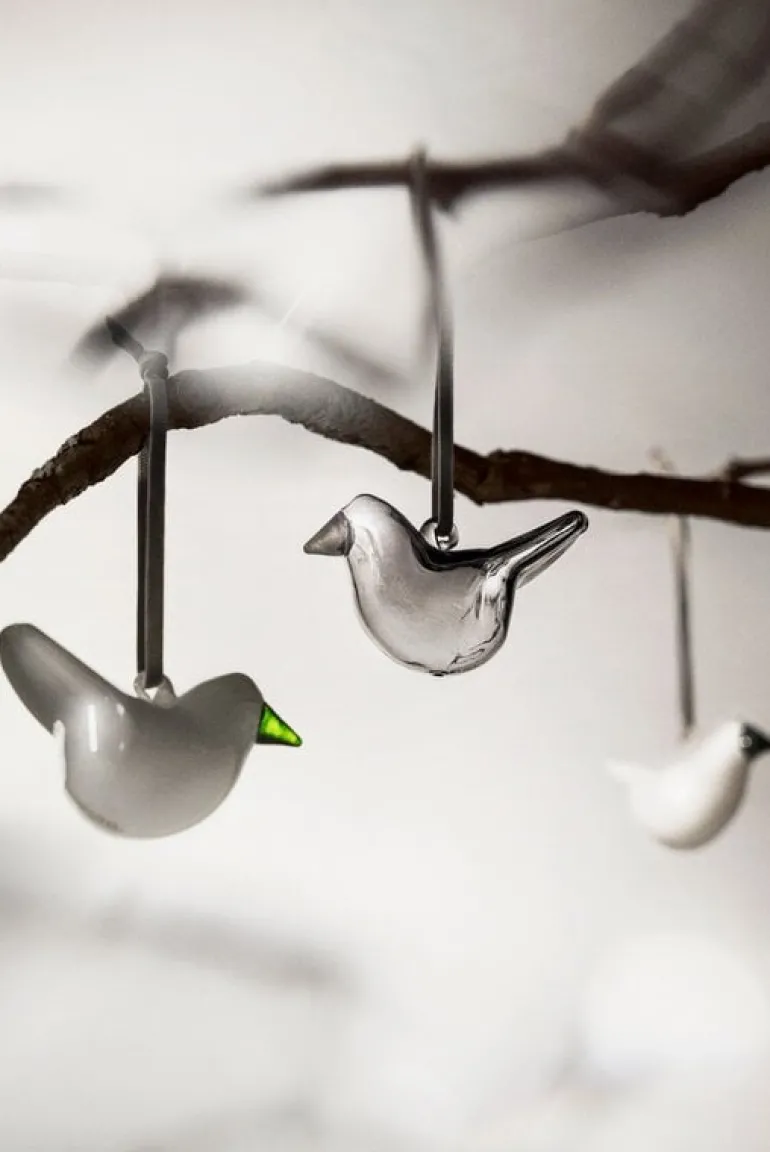 Iittala Mini glass bird, 3 pcs, white