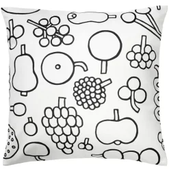 Iittala OTC Frutta cushion cover, 47 x 47 cm, black - white