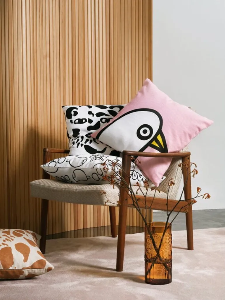 Iittala OTC Frutta cushion cover, 47 x 47 cm, black - white