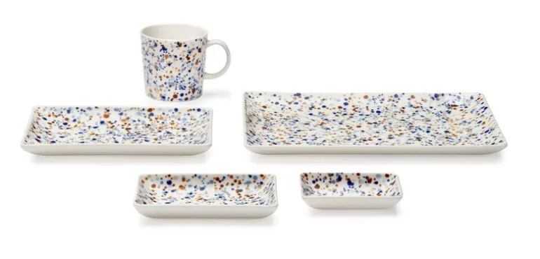 Iittala OTC Helle A4 plate, 21 x 29 cm, blue - brown