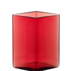 Iittala Ruutu vase, 115 x 140 mm, cranberry