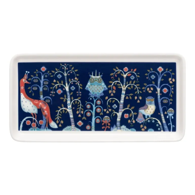 Iittala Taika plate, rectangle, 12 x 24 cm, blue