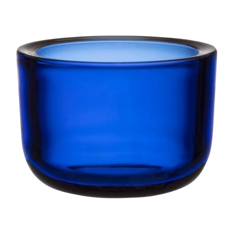 Iittala Valkea tealight candleholder, 60 mm, ultramarine blue