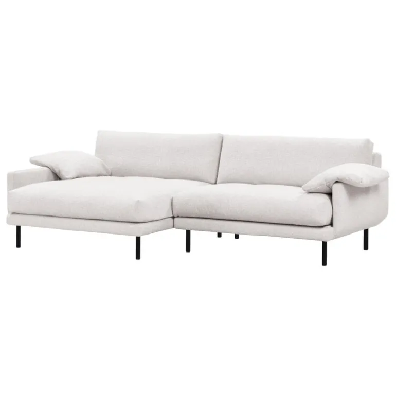Interface Bebé sofa w/ chaise longue, left, beige Muru 472 - black metal