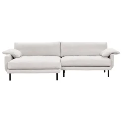 Interface Bebé sofa w/ chaise longue, left, beige Muru 472 - black metal
