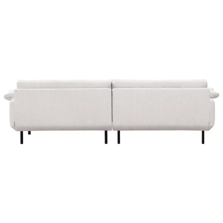 Interface Bebé sofa w/ chaise longue, left, beige Muru 472 - black metal