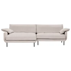 Interface Bebé sofa w/ chaise longue, left, beige Jagger 3 - black metal