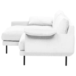 Interface Bebé sofa w/ chaise longue, left, white Jagger 1 - black metal