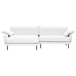 Interface Bebé sofa w/ chaise longue, left, white Jagger 1 - black metal