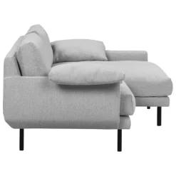 Interface Bebé sofa w/ chaise longue, right, grey Muru 470 - black metal