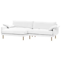 Interface Bebé sofa w/ chaise longue, left, white Jagger 1 - oak