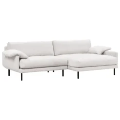 Interface Bebé sofa w/ chaise longue, right, beige Muru 472 - black metal