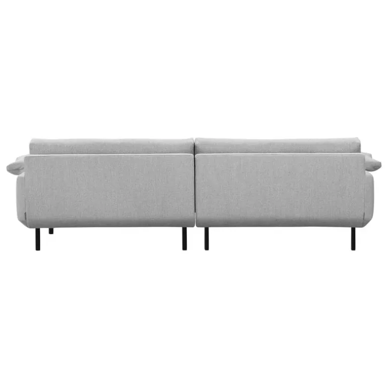 Interface Bebé sofa w/ chaise longue, left, grey Muru 470 - black metal