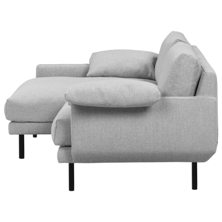 Interface Bebé sofa w/ chaise longue, left, grey Muru 470 - black metal