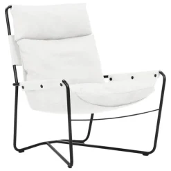 Interface Bug armchair, high, white leather Moderno