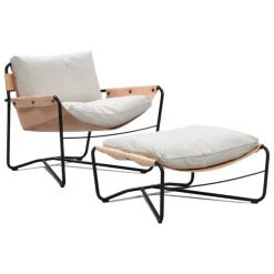 Interface Bug armchair, low, natural leather Harness - Story 102