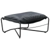 Interface Bug ottoman, black leather Moderno