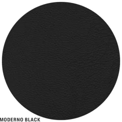 Interface Bug ottoman, black leather Moderno