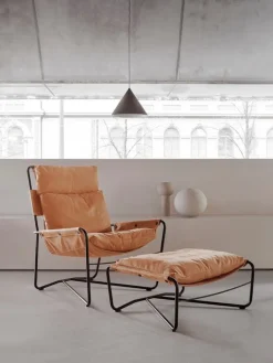 Interface Bug ottoman, cognac leather Dunes