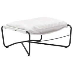 Interface Bug ottoman, white leather Moderno