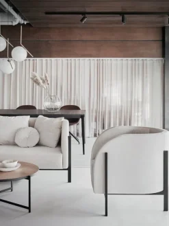 Interface Pilleri coffee table, 60 cm, black - oak