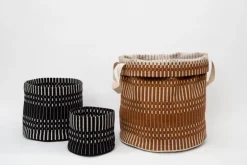 Johanna Gullichsen Helios fabric basket M, brick