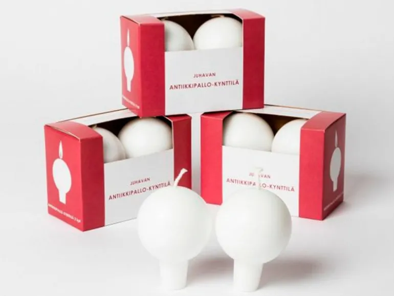 Juhava Antique ball candle, 2 pcs