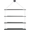 Karakter Libreria Pensile shelf, black lacquered ash